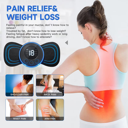 Mini Massage Machine Mini Massager Portable Rechargeable Full Body Massager For Pain Relief With 8 Mode Ems Neck Cervical Massager (Body Massager)