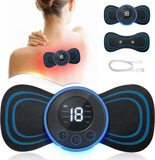 Mini Massage Machine Mini Massager Portable Rechargeable Full Body Massager For Pain Relief With 8 Mode Ems Neck Cervical Massager (Body Massager)